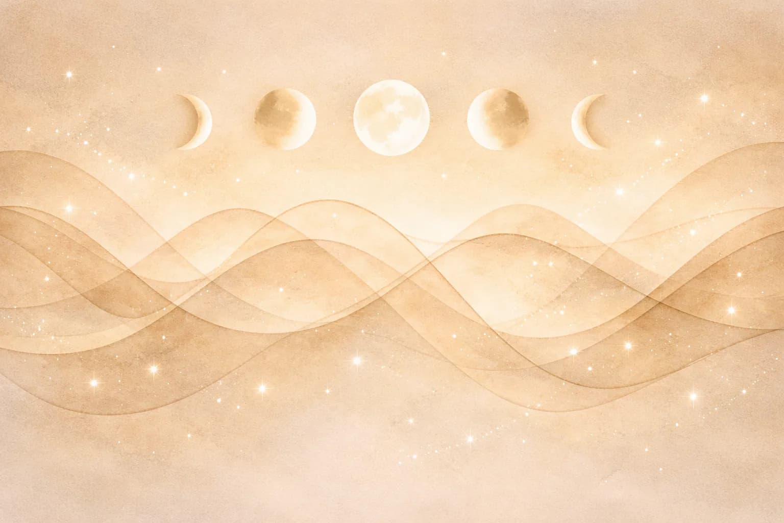 月の満ち欠けと睡眠時間の変化を示すグラフ風イラスト